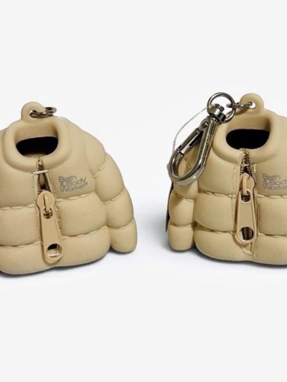 Bath & Body Works Puffer Coat PocketBac Holder Keychain set of 2